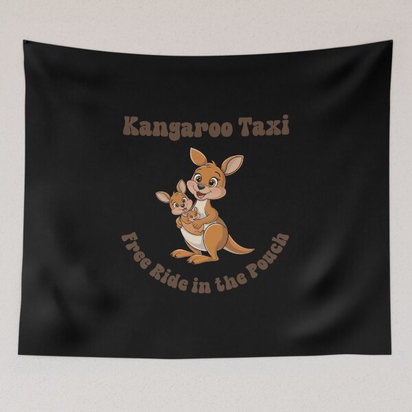 Item preview, Kangaroo Taxi – Free Ride in the Pouch | Funny Aussie Design designed and sold by Maggiepeshop.