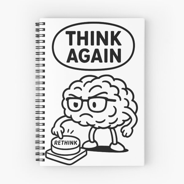 Item preview, Think Again – Funny Rethink Brain designed and sold by jelonkaa.