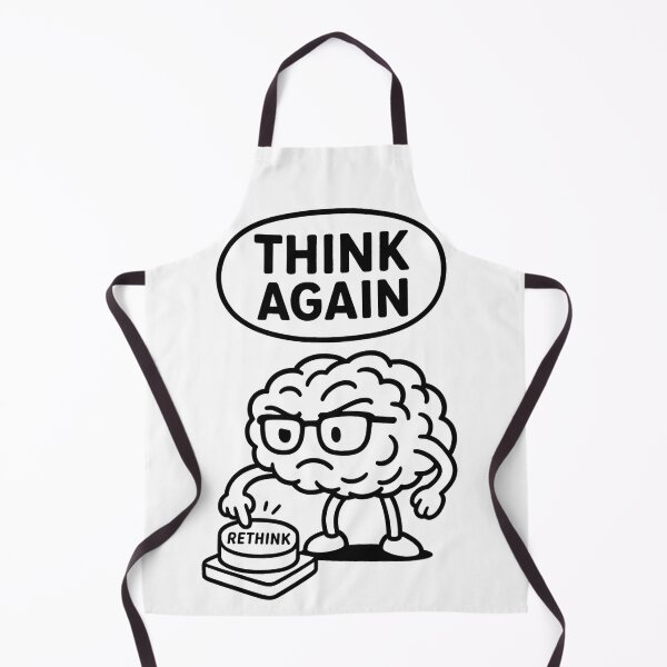 Item preview, Think Again – Funny Rethink Brain designed and sold by jelonkaa.