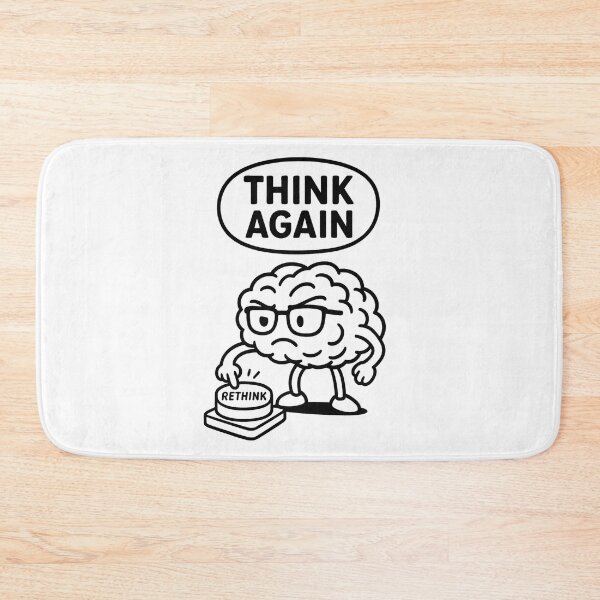 Item preview, Think Again – Funny Rethink Brain designed and sold by jelonkaa.