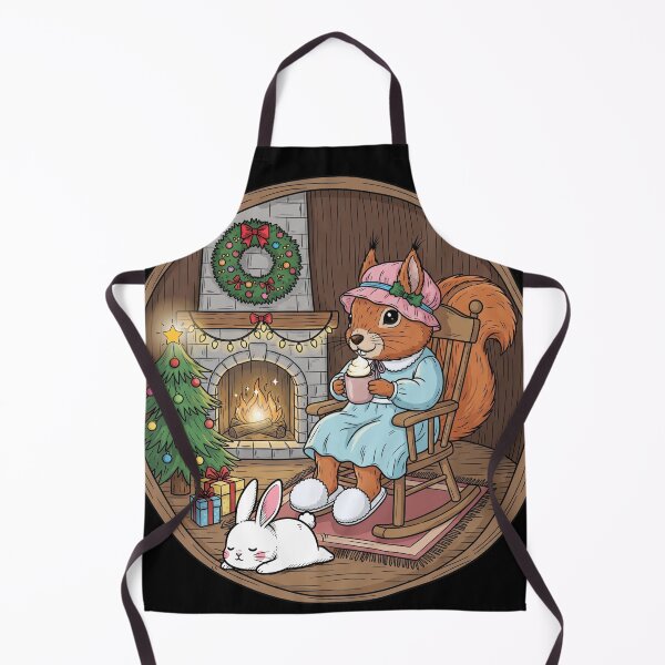 Item preview, A Cozy Christmas Scene with Squirrel and Bunny designed and sold by Claustronautas.