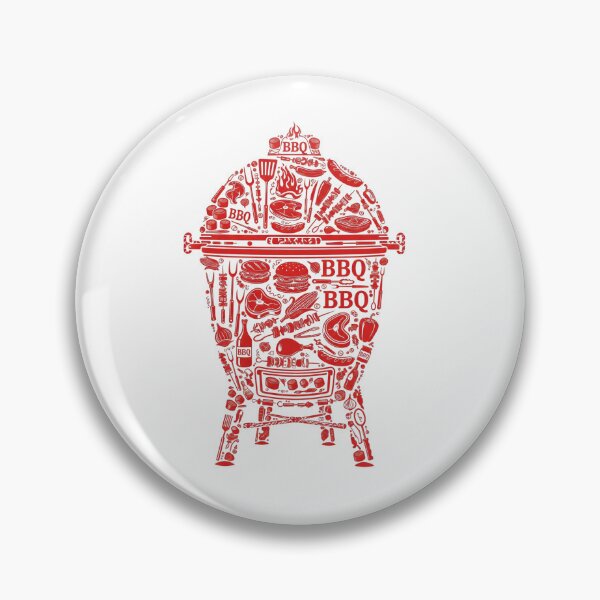 Item preview, Artistic Red Kamado Grill BBQ Silhouettes Collage designed and sold by FoodandFun.