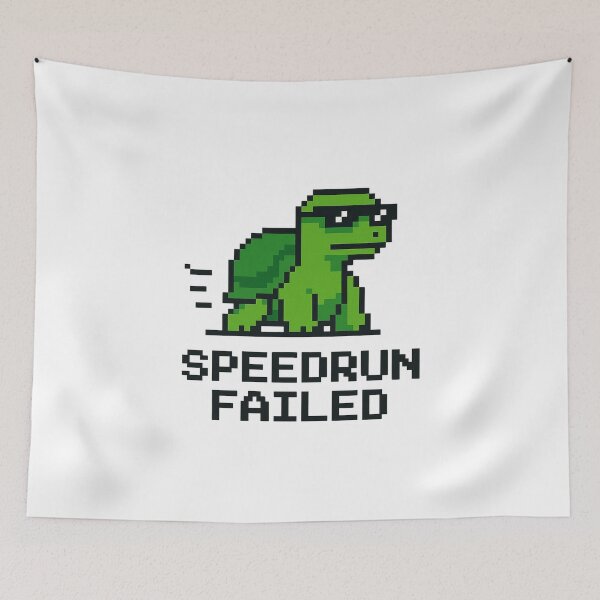 Item preview, Speedrun Failed – Funny Pixel Turtle Design designed and sold by SlomianyPisarz.