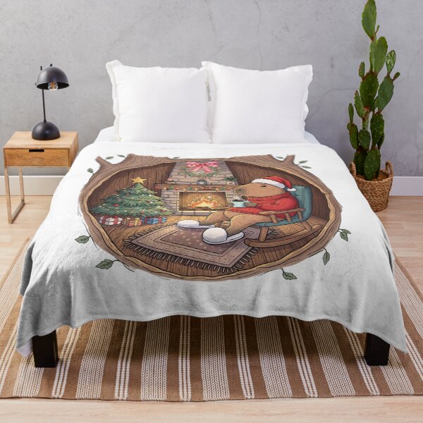 Item preview, Cozy Capybara Christmas Art designed and sold by Claustronautas.