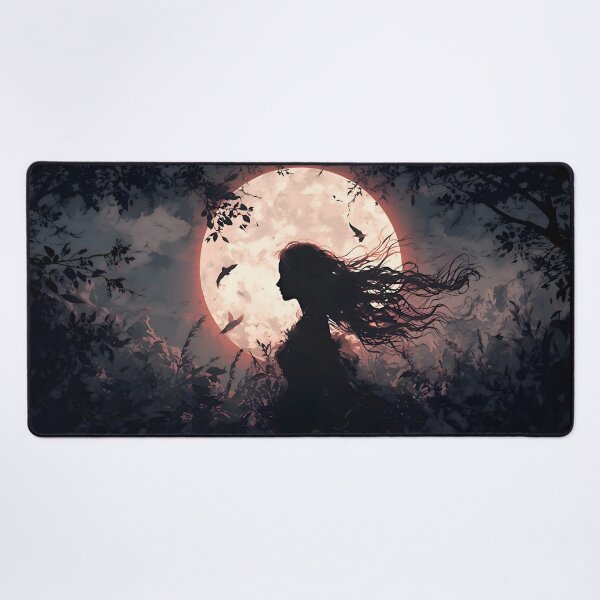 Item preview, Gothic Moonlight – Enchanted Woman Silhouette Fantasy Ar designed and sold by A L O N E.