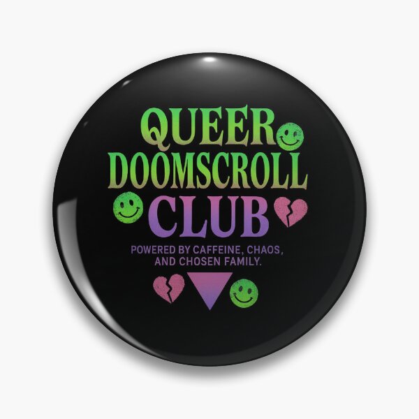Item preview, QUEER DOOMSCROLL CLUB – 90’s Retro Rave Style | LGBTQIA+ Pride Graphic designed and sold by IBD-HOUS.
