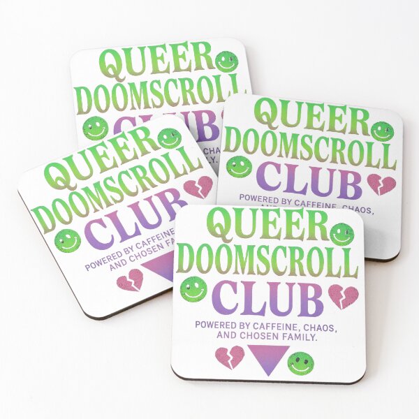 Item preview, QUEER DOOMSCROLL CLUB – 90’s Retro Rave Style | LGBTQIA+ Pride Graphic designed and sold by IBD-HOUS.