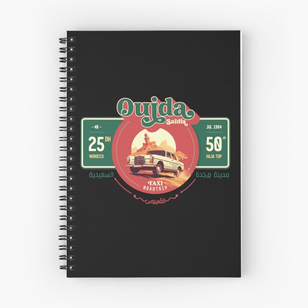 Item preview, Oujda Saïdia Roadtrip – Vintage Moroccan Taxi Design designed and sold by akartaws.