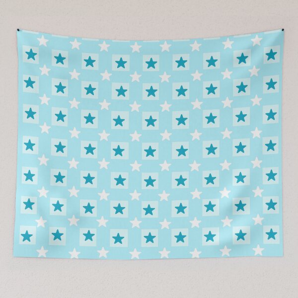 Item preview, Cute stars seamless pattern in blue background designed and sold by juoctaviniarts.