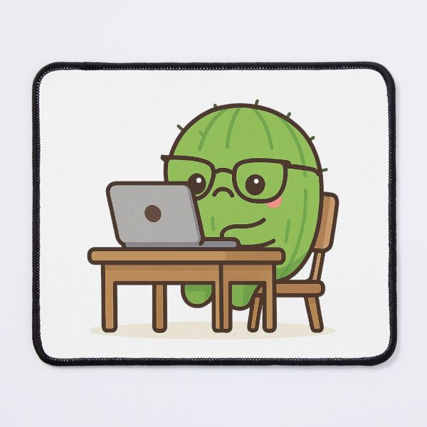 Item preview, Working Cactus – Cute Kawaii Chibi Plant Design designed and sold by artbyTSR.