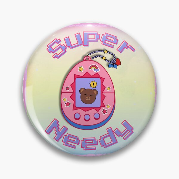 Item preview, Super Needy – Tamagotchi-Inspired Sticker designed and sold by LowlaBug Designs.