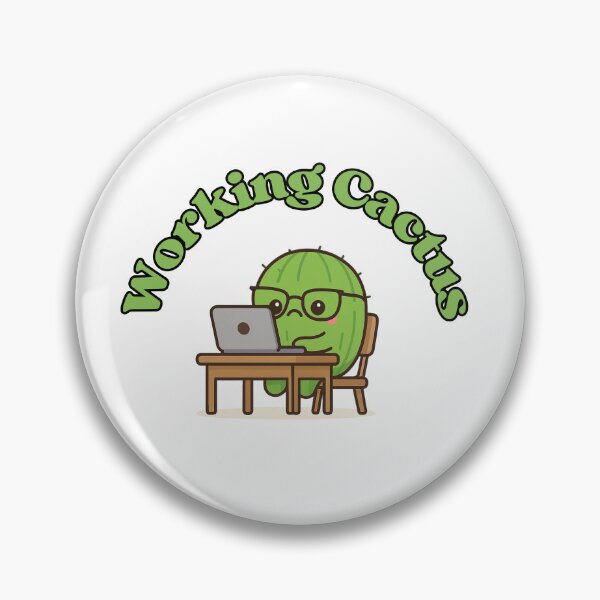Item preview, Working Cactus – Cute Kawaii Chibi Plant Design designed and sold by artbyTSR.