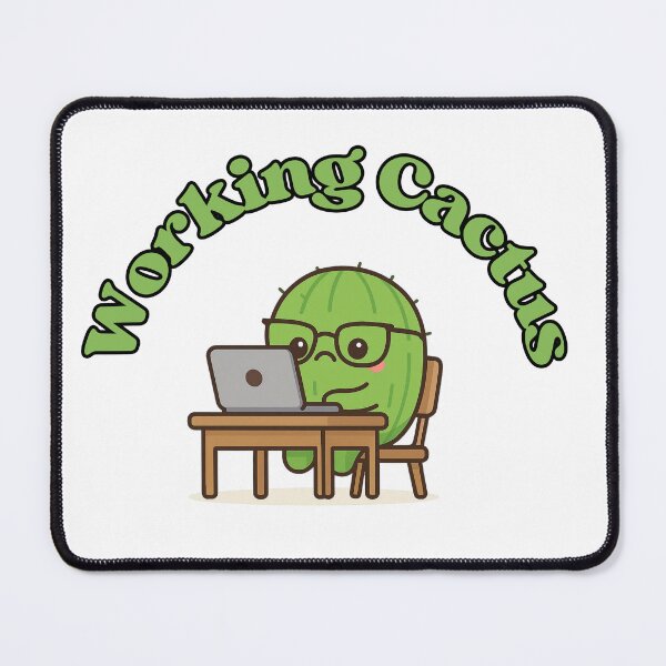 Item preview, Working Cactus – Cute Kawaii Chibi Plant Design designed and sold by artbyTSR.