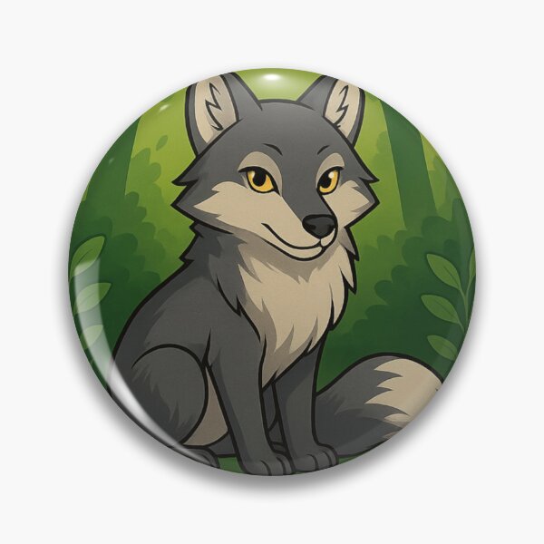 Item preview, Cute Wolf Pup in the Forest – Cartoon Animal Illustration designed and sold by TotemTales.