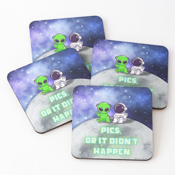 Item preview, Pics Or It Didn't Happen - Cute Alien Astronaut Friends designed and sold by LowlaBug Designs.