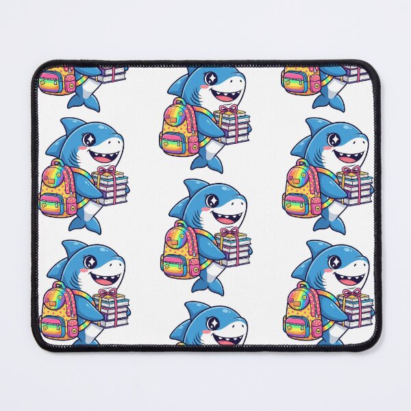 Item preview, Cute Back to School Shark | Cartoon School Shark with Backpack & Books designed and sold by mostafa gebril ⭐⭐⭐⭐⭐.