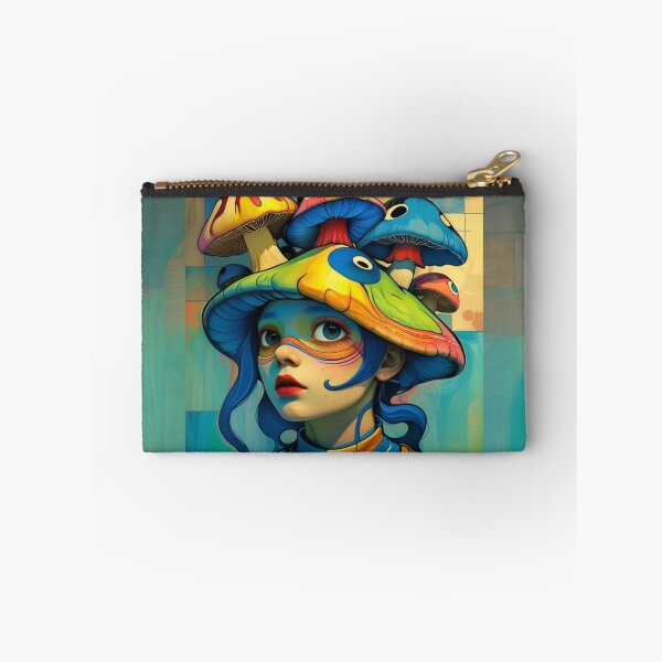 Item preview, Mushroom Crowned Girl — Fantasy Portrait with Abstract Background designed and sold by DariaCraft.