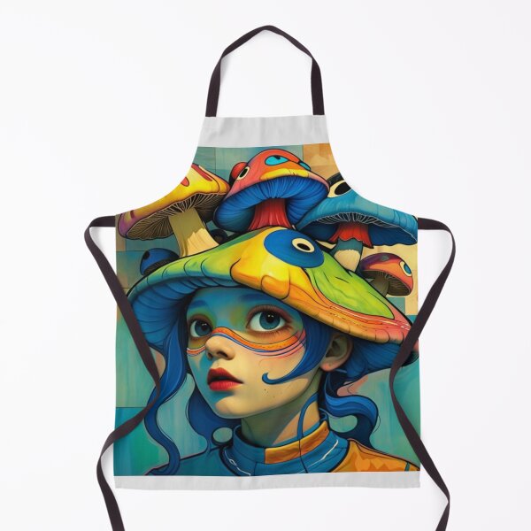 Item preview, Mushroom Crowned Girl — Fantasy Portrait with Abstract Background designed and sold by DariaCraft.
