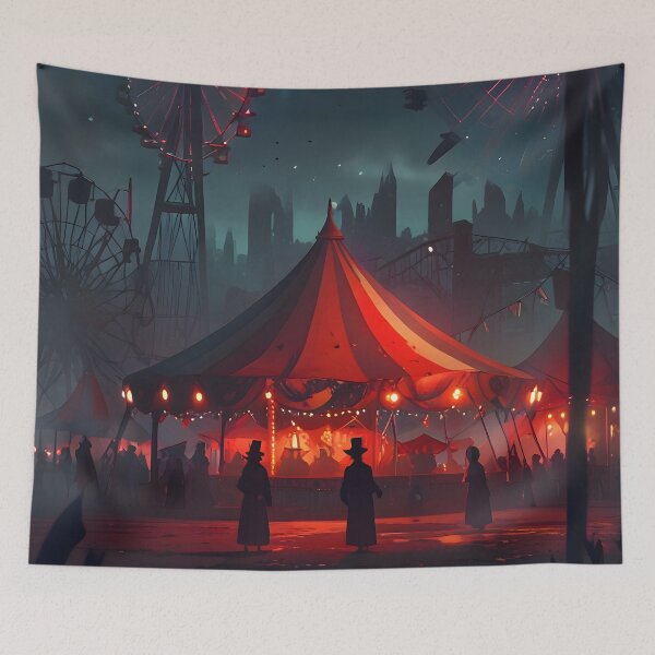 Item preview, Dark Carnival at Night with Ferris Wheels designed and sold by NebulaHorizon.