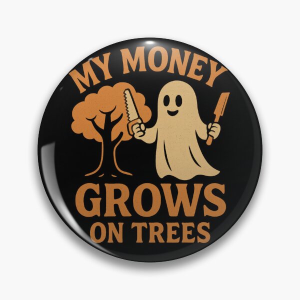 Item preview, My Money Grows on Trees – Halloween Ghost Arborist Design designed and sold by Meandmyshop.