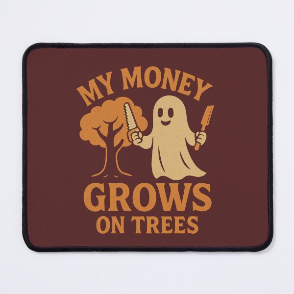 Item preview, My Money Grows on Trees – Halloween Ghost Arborist Design designed and sold by Meandmyshop.
