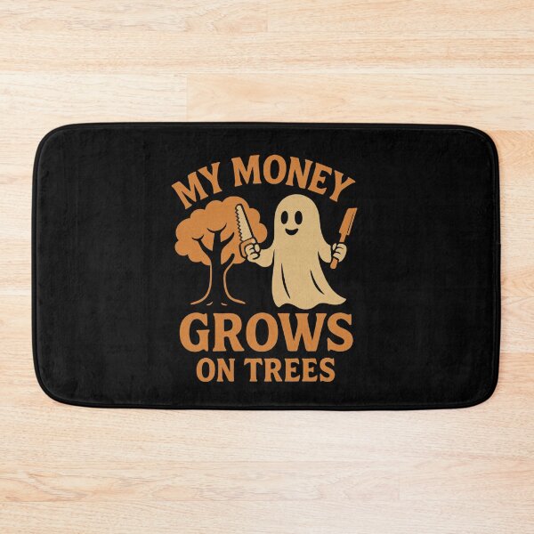 Item preview, My Money Grows on Trees – Halloween Ghost Arborist Design designed and sold by Meandmyshop.