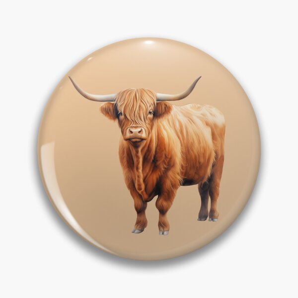 Item preview, Golden Highland Cow designed and sold by Violet Peonies.