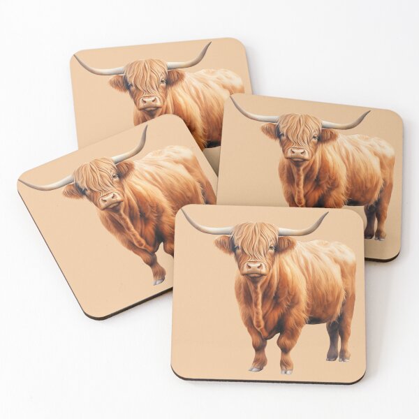 Item preview, Golden Highland Cow designed and sold by Violet Peonies.