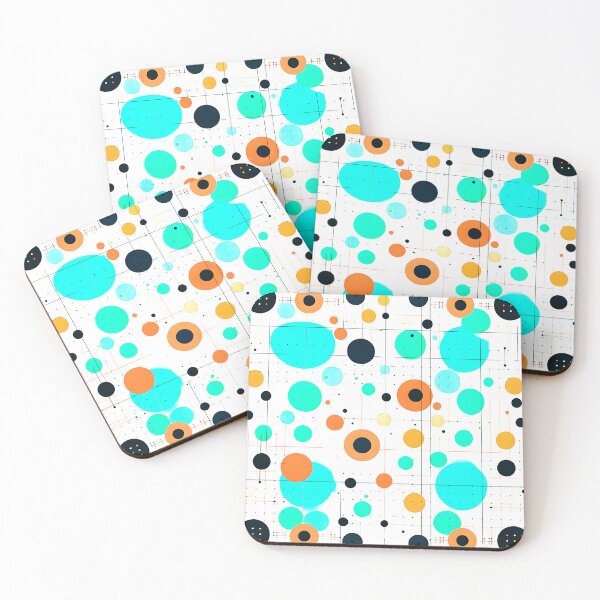 Item preview, Mid-Century Modern Blue, Yellow, And Orange Abstract Pattern designed and sold by DEC02.