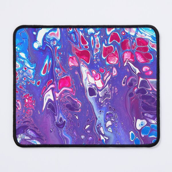 Item preview, Flowing Faces in Magenta, Blue & Purple - Acrylic Fluid Art Print designed and sold by marbledmoonart.