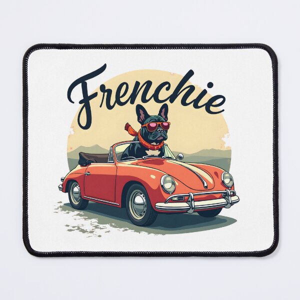Item preview, Frenchie in Car designed and sold by TheEmptyBottleStudio.