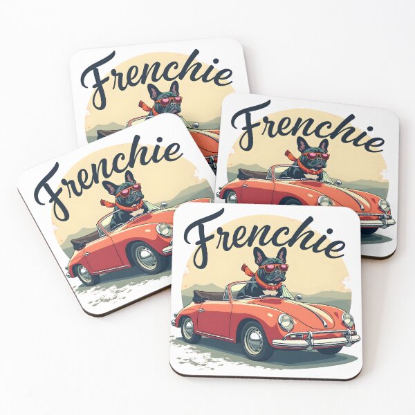 Item preview, Frenchie in Car designed and sold by TheEmptyBottleStudio.