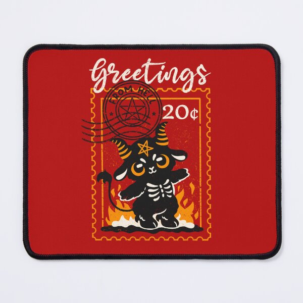 Item preview, Greetings from hell postage stamp designed and sold by NemiMakeit.