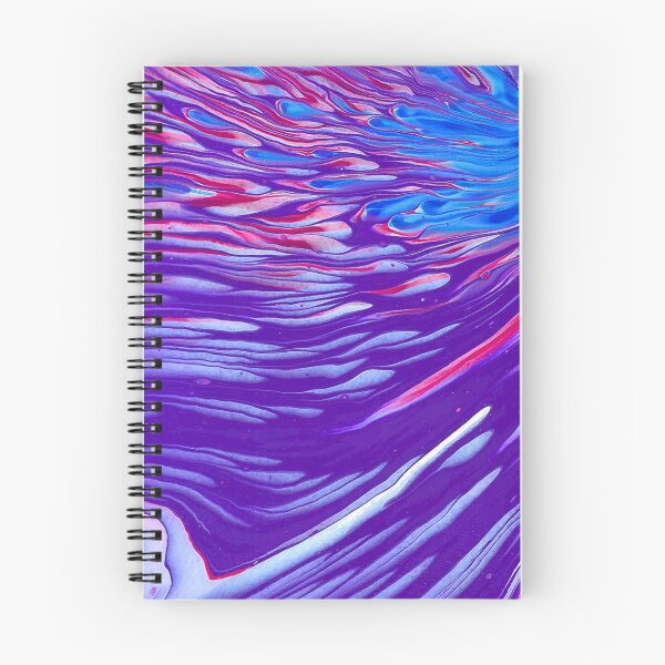 Item preview, Blue Magenta & Purple Peninsulas Fluid Art Print - Original Acrylic Paint Pour designed and sold by marbledmoonart.