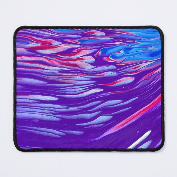 Item preview, Blue Magenta & Purple Peninsulas Fluid Art Print - Original Acrylic Paint Pour designed and sold by marbledmoonart.