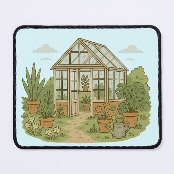 Item preview, Quaint Greenhouse Sticker – Cottagecore Plant Lover Garden Art designed and sold by Feral Confetti.