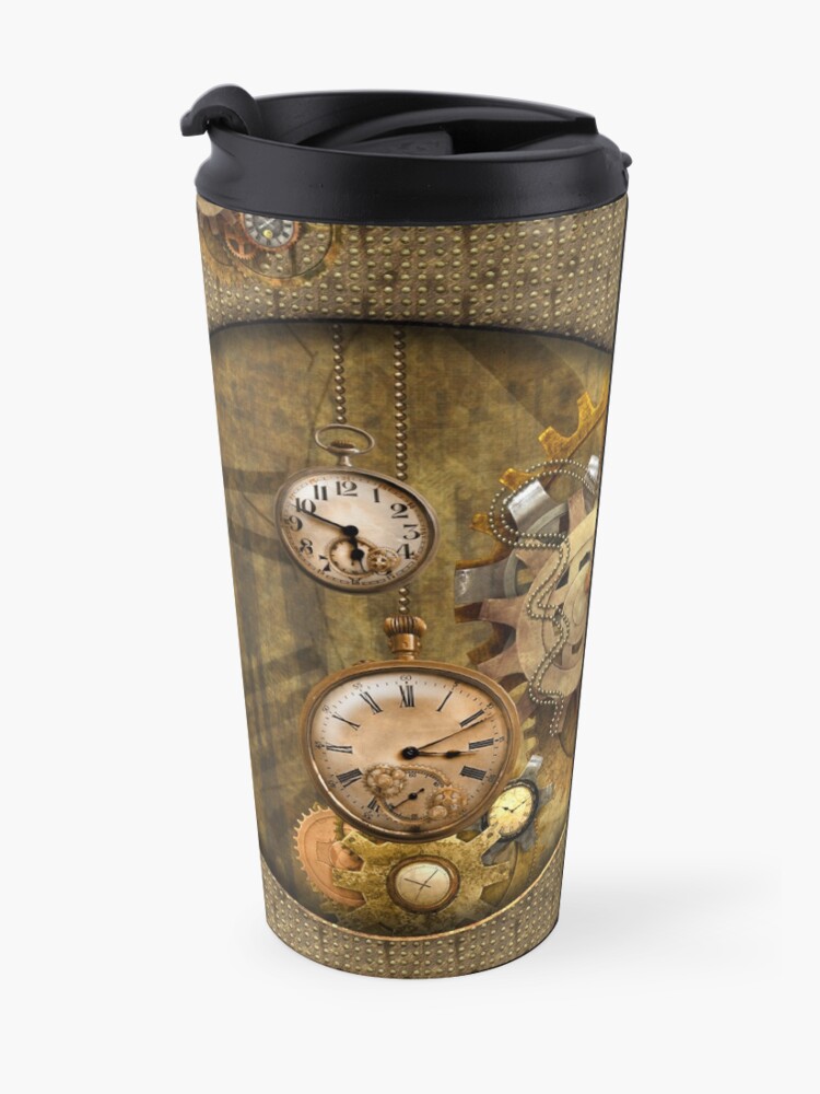 Alternate view of Noble steampunk design Travel Coffee Mug