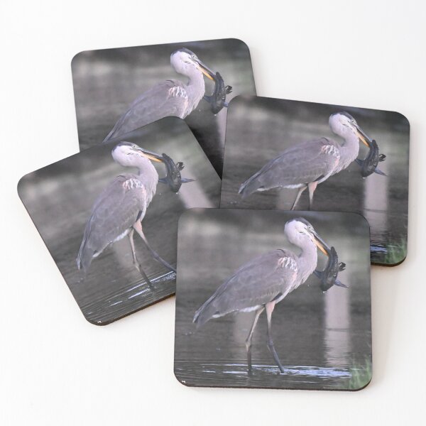Item preview, Great Blue Heron with a fish designed and sold by Glennphotos.