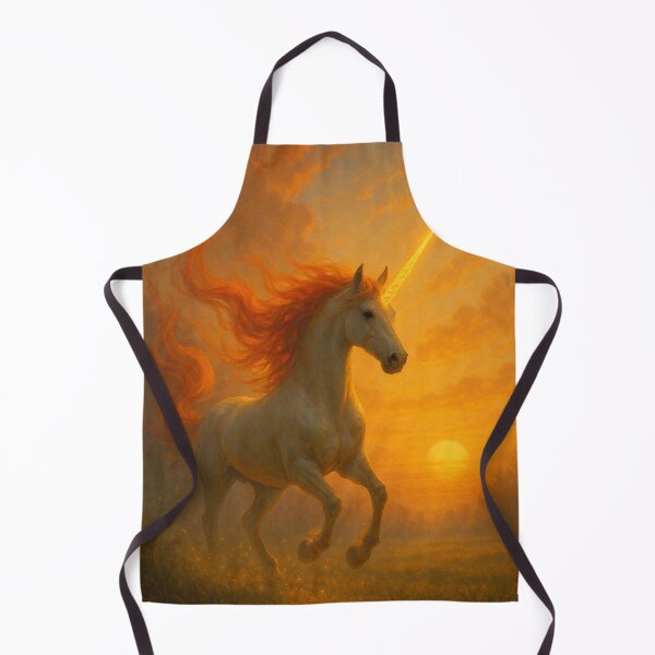 Item preview, Fiery Dawn Unicorn – Magical Sunrise Fantasy Art designed and sold by Lolili69.