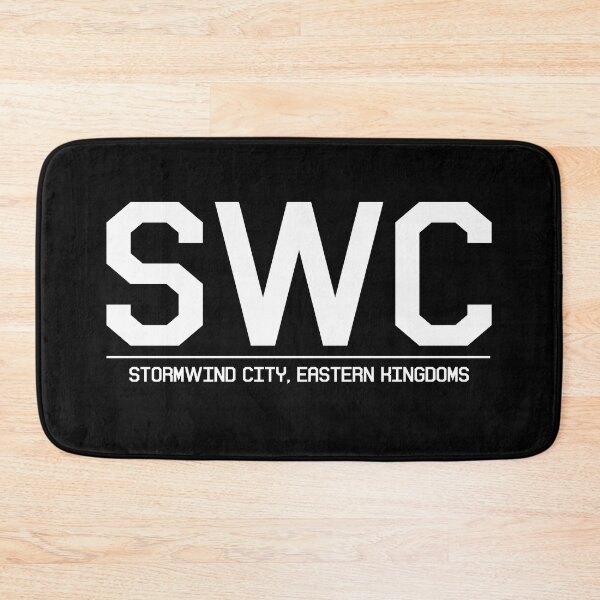 Item preview, Stormwind City, Eastern Kingdoms Airport Code - White/Black designed and sold by dirtnappd.