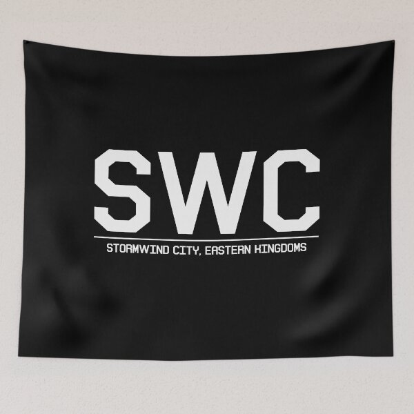 Item preview, Stormwind City, Eastern Kingdoms Airport Code - White/Black designed and sold by dirtnappd.