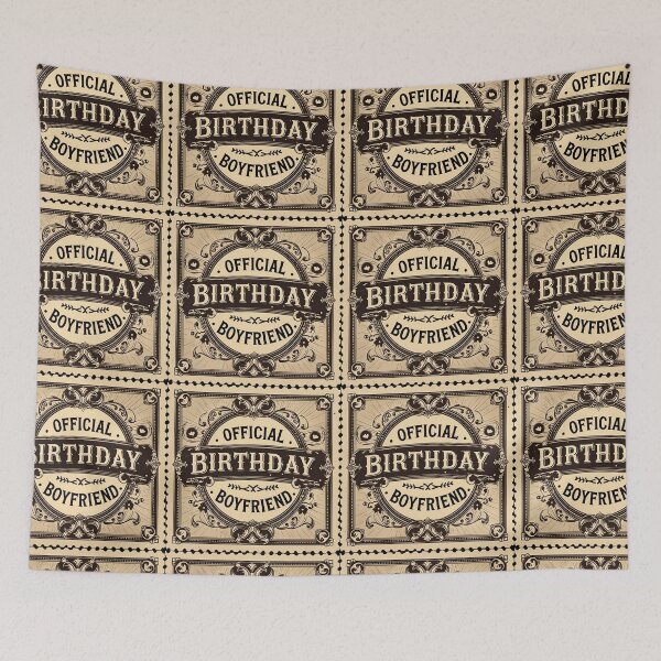 Item preview, Birthday Boyfriend Official Vintage Western Label Style designed and sold by SynizesisShop.
