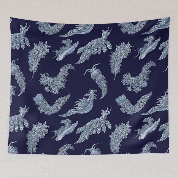 Item preview, Ernst Haeckel Nudibranch Sea Slugs Tossed Midnight designed and sold by aimeewilson.
