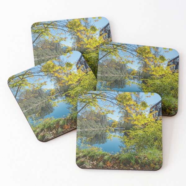 Item preview, Reinig Bridge over Snoqualmie River on a fall day designed and sold by lisavonbiela.
