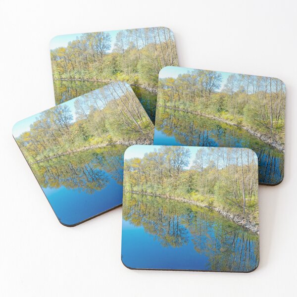 Item preview, Snoqualmie River and trees on a gorgeous early fall day designed and sold by lisavonbiela.