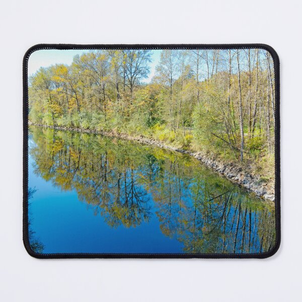 Item preview, Snoqualmie River and trees on a gorgeous early fall day designed and sold by lisavonbiela.