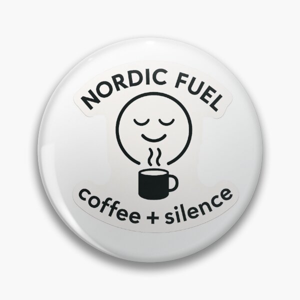 Item preview, Nordic Fuel Coffee + Silence Minimalist Sticker designed and sold by NordicSmile.