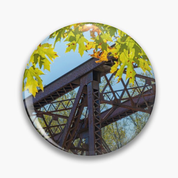 Item preview, Reinig Bridge, AKA Ronette's Bridge, framed by backlit leaves designed and sold by lisavonbiela.