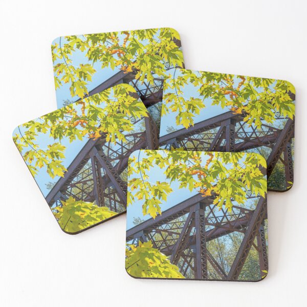Item preview, Reinig Bridge, AKA Ronette's Bridge, framed by backlit leaves designed and sold by lisavonbiela.