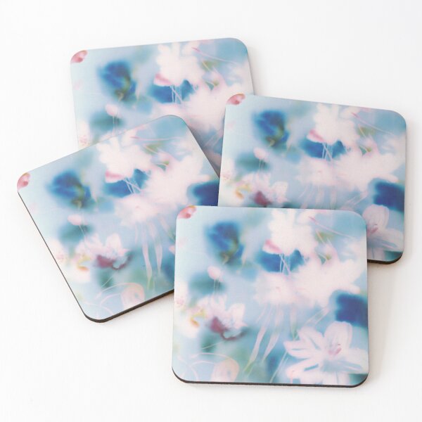Item preview, Soft Blurred Floral Abstraction in Pastel Blue and Pink designed and sold by trajeado14.